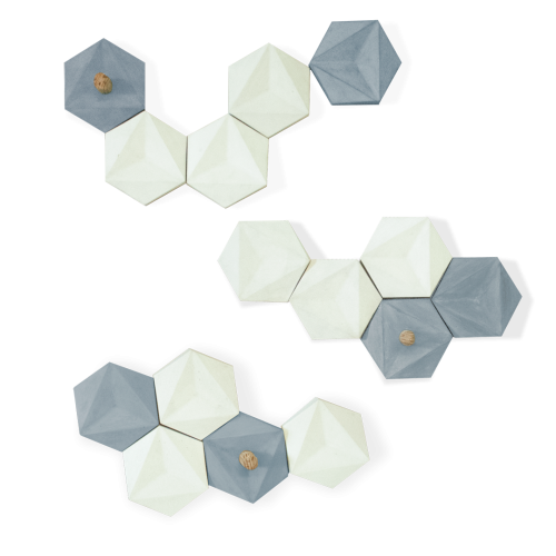 Perchero de módulos hexagonales Paradigma