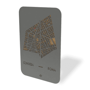 Mapa Roma Condesa Gris con corcho