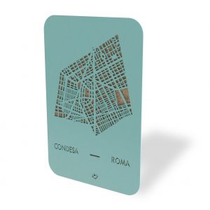 Mapa Roma Condesa Menta con corcho