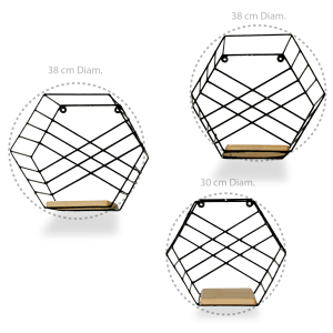 3 modulos repisa hexagonal dimensiones